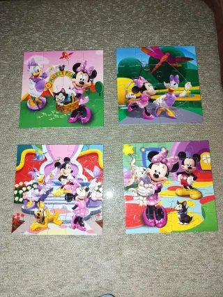 4 Puzzles Disney Minnie Progresivos