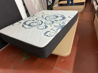 Colchón 150x200 + Base Tapizada 3D
