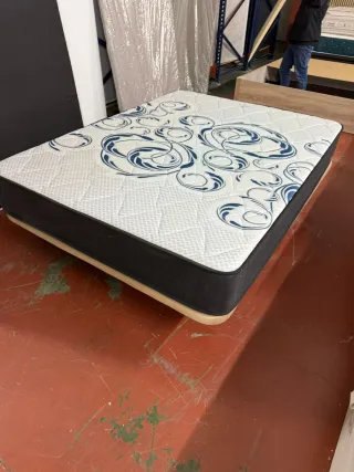 Colchón 150x200 + Base Tapizada 3D