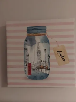 Cuadro Decorativo Mason Jar Ciudades