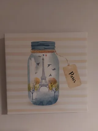 Cuadro Decorativo Mason Jar Ciudades