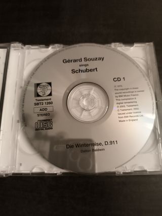 CD Gérard Souzay Schubert Die Winterreise