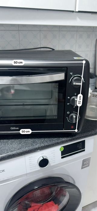 Horno de sobremesa negro