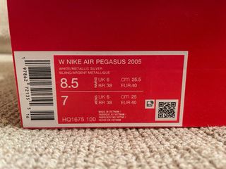 Nike Air Pegasus 2005 Mujer Plata/Blanco