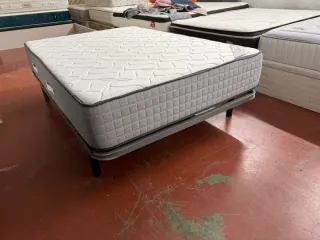 135x200 SOMIER MULTILAMINAS (6/patas) y COLCHON