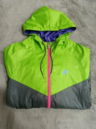 Felpa Nike con zip grigia e verde