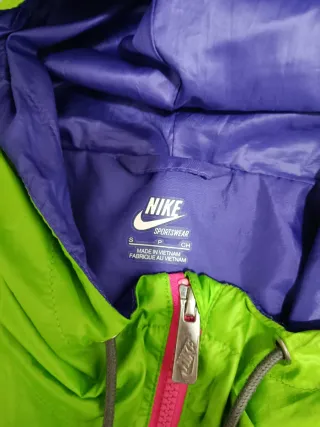 Felpa Nike con zip grigia e verde