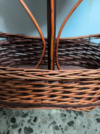 Cesta mimbre 2 alturas