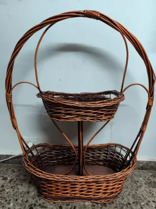 Cesta mimbre 2 alturas