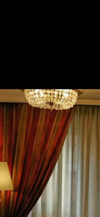 Lámpara techo bronce y cristal strass