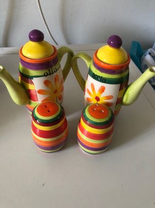 Set Olio Aceto Sale e Pepe Ceramica