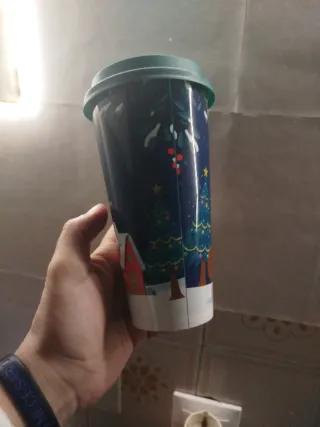 Vaso de Navidad Azul y Teal