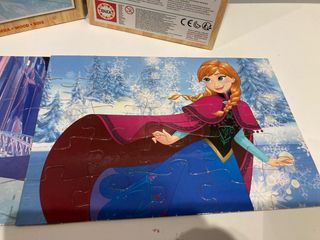 2 Puzzles Frozen Madera Educa 25 Piezas