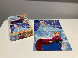 2 Puzzles Frozen Madera Educa 25 Piezas