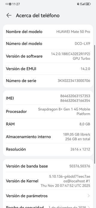 Huawei Mate 50 Pro (Europeo y con funda oficial)