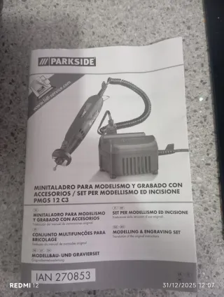 Mini taladro Parkside modelismo y grabado
