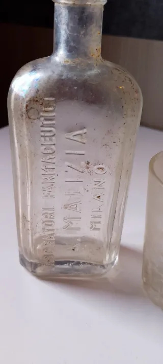 Lotto 3 bottiglie vetro farmacia Milano