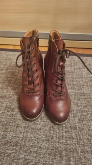 Botines de piel marrones talla 38