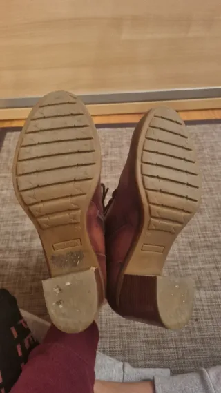 Botines de piel marrones talla 38