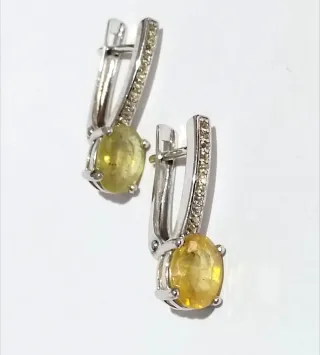 Conjunto Plata y Zafiros Amarillos