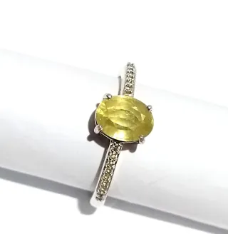 Conjunto Plata y Zafiros Amarillos