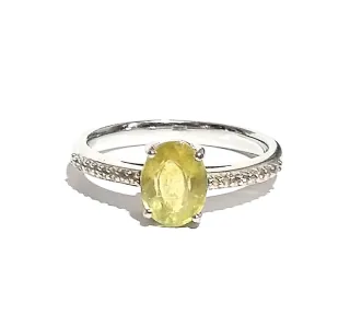 Conjunto Plata y Zafiros Amarillos