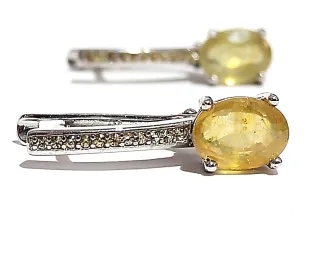 Conjunto Plata y Zafiros Amarillos