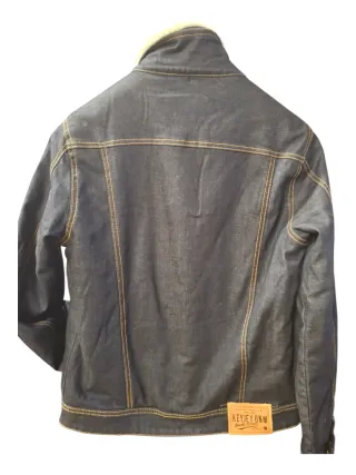 Giubbotto jeans con interno bianco