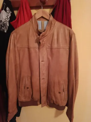 Chaqueta Piel Massimo Dutti Marrón