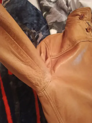 Chaqueta Piel Massimo Dutti Marrón