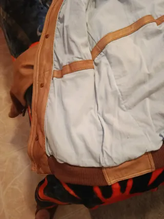 Chaqueta Piel Massimo Dutti Marrón