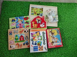 Lote Puzzles Infantiles Granja y Ropa