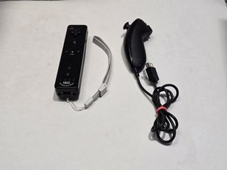 1 mando + 1 nunchuk negro wii con Motion