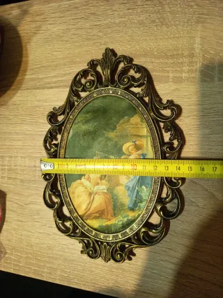 Cuadro Victoriano Dorado y Verde