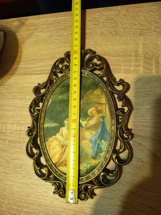 Cuadro Victoriano Dorado y Verde