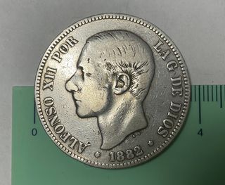 ºoO 5 pesetas Alfonso XII 1882 - plata - MSM - ES