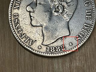 ºoO 5 pesetas Alfonso XII 1882 - plata - MSM - ES