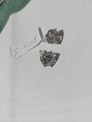 F508 Orecchini punto luce grandi 10mm inox unisex