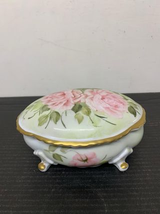 Portagioie in ceramica con rose