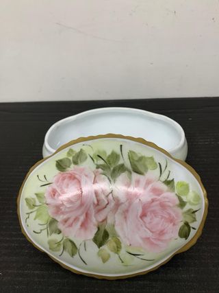 Portagioie in ceramica con rose