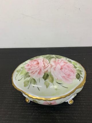 Portagioie in ceramica con rose