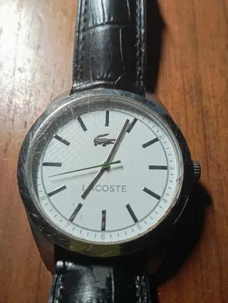 Orologio Lacoste Uomo Pelle Nero Argento