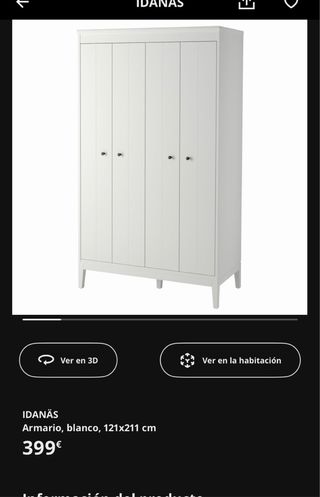 Armario Ikea Blanco Madera