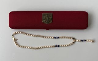 Collar Majorica Perlas y Zafiros 40cm + 5cm