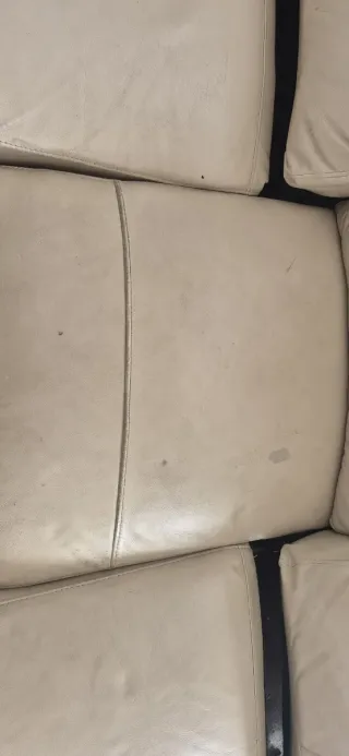 Sofá Eléctrico de Piel Beige