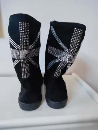 Stivali Richmond neri con dettagli argento