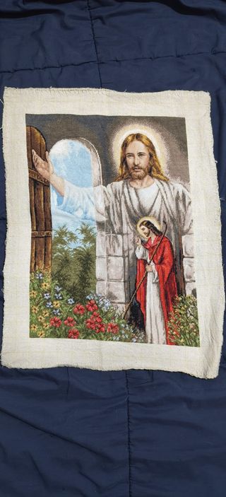 Gobelino Jesucristo llamando a la puerta
