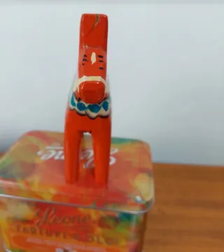 Caballo Dala Sueco Madera Rojo