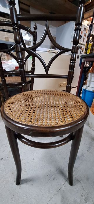 Conjunto 2 Sillas Thonet Ratán Madera