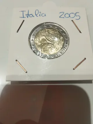 Moneda 2 Euro Conmemorativa Italia 2005